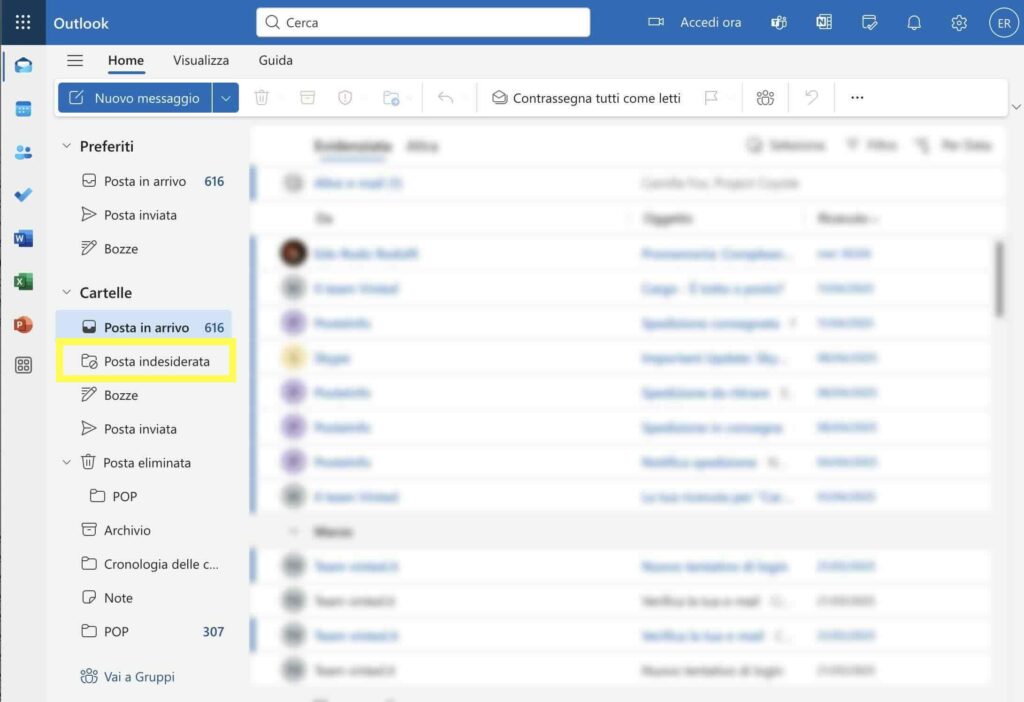 Outlook e Hotmail: trovare le email di Bestshopping nella cartella "posta indesiderata"